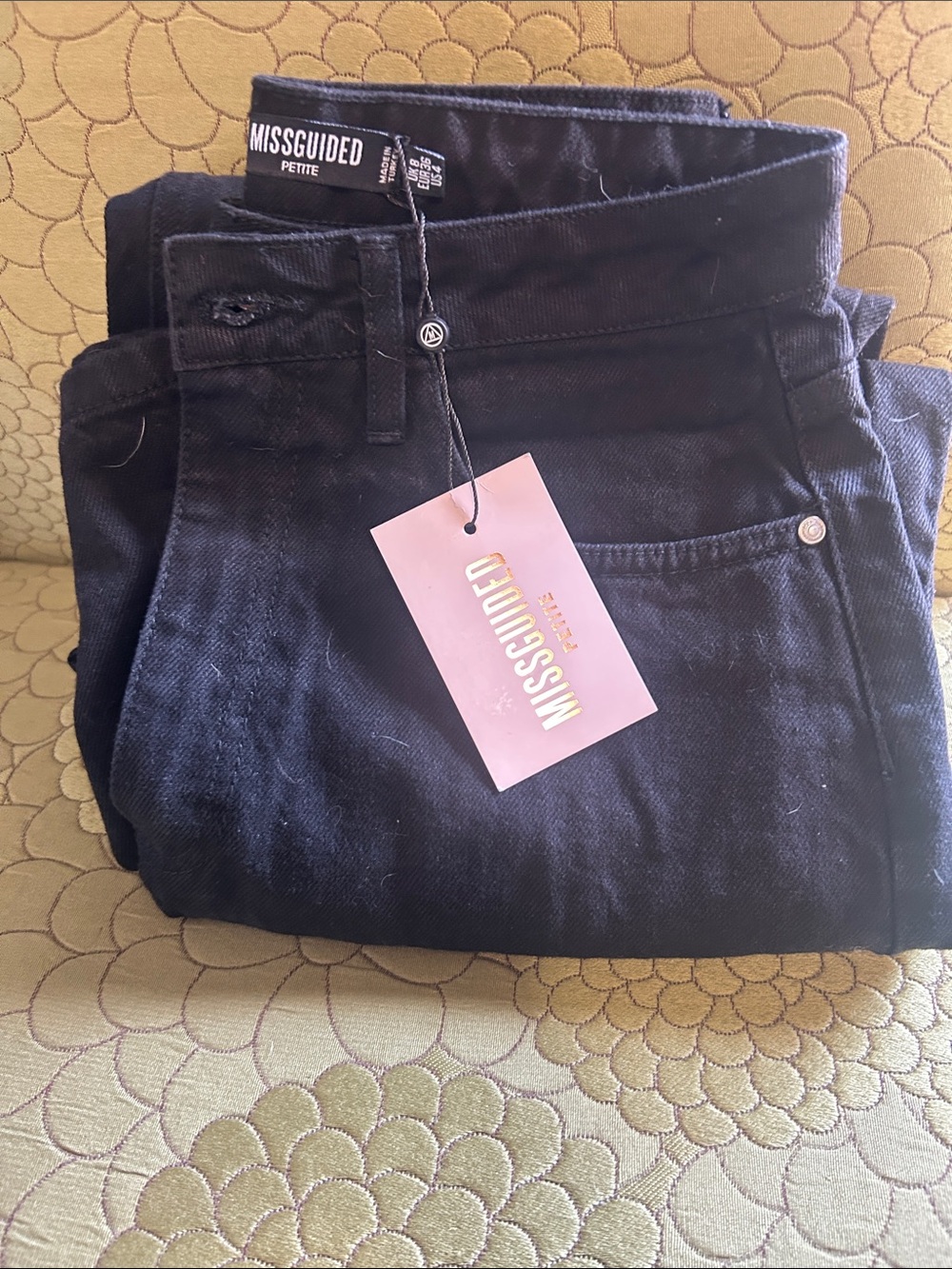 MISSGUIDED Petite Black High-Rise Jeans